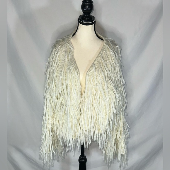Spell Jackets & Blazers - Spell And The Gypsy Collective NWT Cream Fringe Mohair Cardigan OS